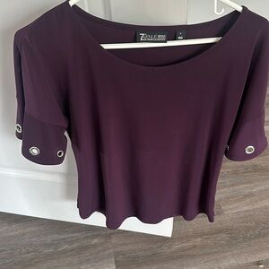 New York & Company Stretchy Maroon Blouse